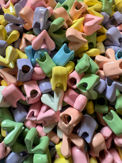 Tiny 7mm Pastel Metal Heart Spacer Beads for Beadable Pen, Stylus, Keychain, and More!