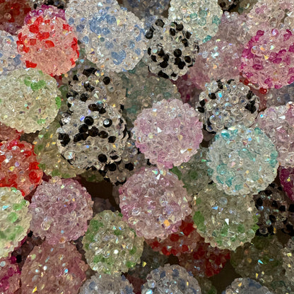 10 pieces 16mm Speckled Sugar Bead Mix for Beadable Pens, Bookmarks, Keychains, Bracelets and More! Perfect for Your DIY Creations!