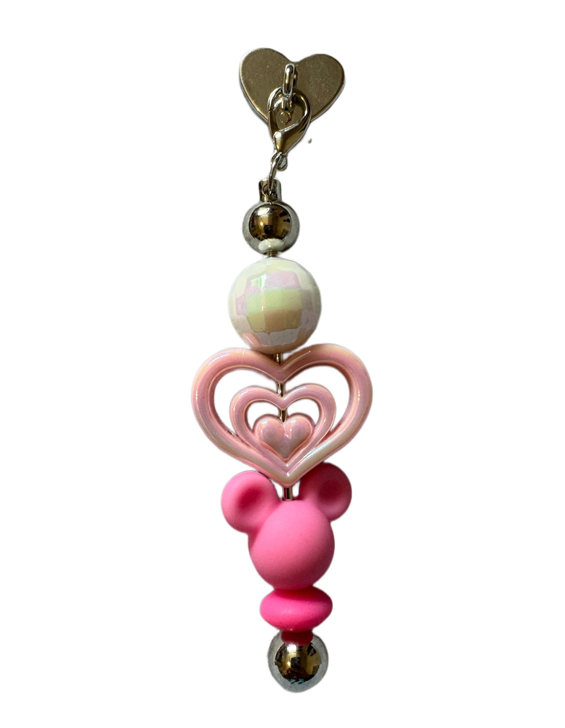 10 Pieces Plastic Silver Sticky Back Heart Hooks for Stanley Cup Mugs, Phone Charms, Bead Bars and More! Perfect for All Your Projects!