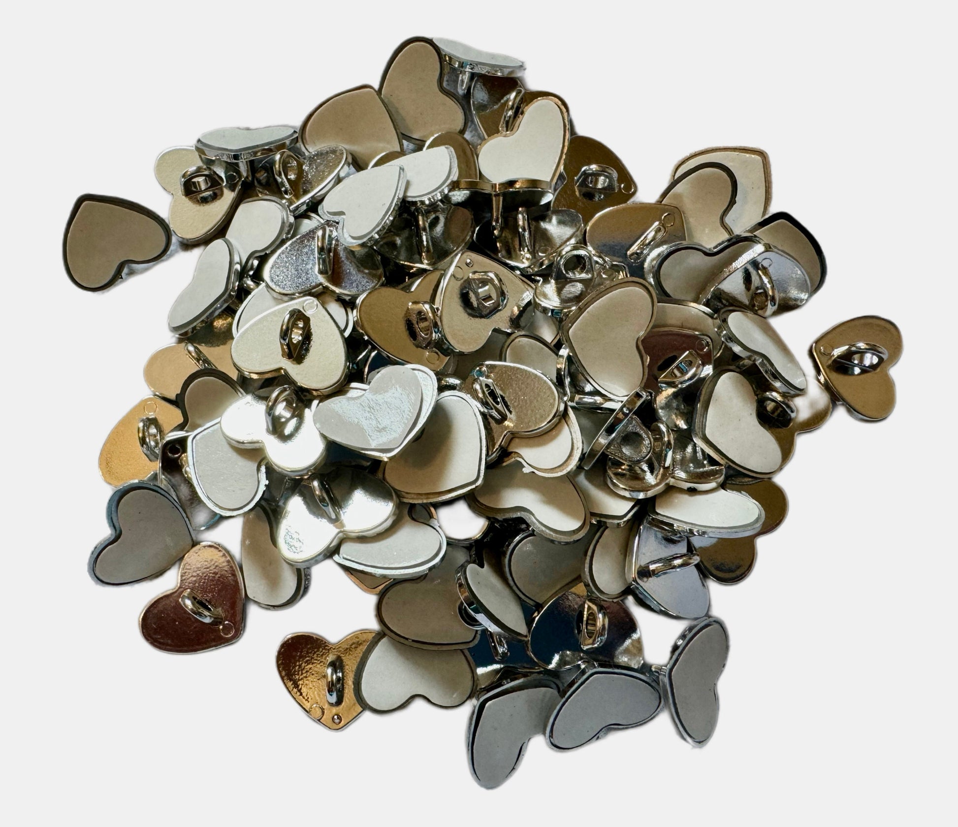 10 Pieces Plastic Silver Sticky Back Heart Hooks for Stanley Cup Mugs, Phone Charms, Bead Bars and More! Perfect for All Your Projects!