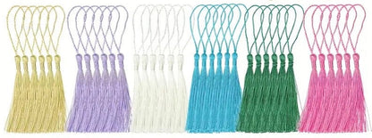 6 Pieces Acrylic Bookmark Blank with Colored Tassels for DIY Creations. 3 Styles of Blanks Available!