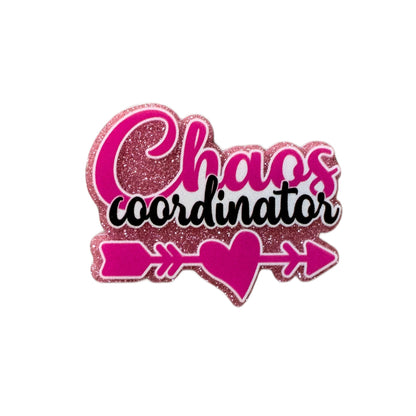 5 Pieces Chaos Coordinator Flatback One Sided Planar Acrylic for Keychains, Badge Reels, Earrings and More!