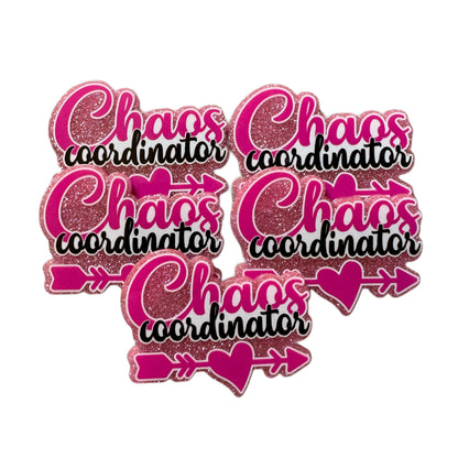 5 Pieces Chaos Coordinator Flatback One Sided Planar Acrylic for Keychains, Badge Reels, Earrings and More!