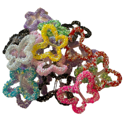 5 Pieces Unusual 38mm Sugared Butterfly Beads with Transparent Wings for Beadable Pens, Bookmarks, Keychains, Bracelets, Earrings and More!