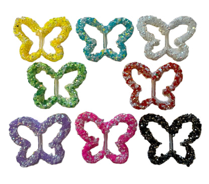 5 Pieces Unusual 38mm Sugared Butterfly Beads with Transparent Wings for Beadable Pens, Bookmarks, Keychains, Bracelets, Earrings and More!