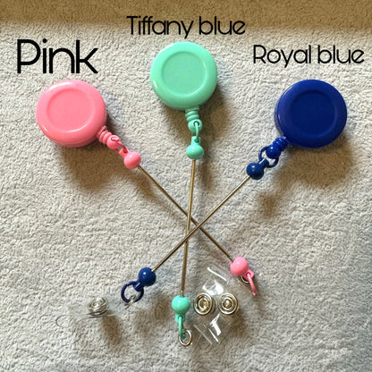2 or 10 Beadable Plastic Badge Reel Blank for Your DIY Creations. Great for Beads, Focals, Rhinestones, Spacers or Acrylics Sold Separately