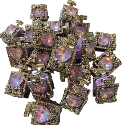 Premium Large Perfume Bottle Beads Made with Metal and Glass Rhinestones for Beadable Pen Stylus Keychain and more!