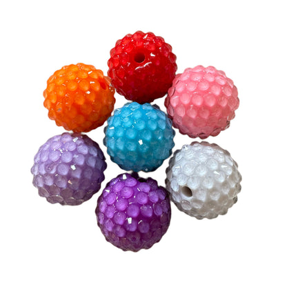 16mm or 20mm 10 Piece Mix of Acrylic Rhinestone Jelly Beads for Beadable Pen, Keychain, Bracelet, Earrings and More.