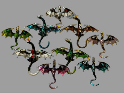 Game of Thrones Style Metal, Rhinestone and Enamel Dragon Pin or Brooch for Your DYI Projects! Make Your Own Hair Accessory, Beads and More!