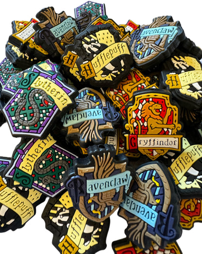 Hogwarts Houses for Wizards Slytherin, Ravenclaw, Hufflepuff and Gryffindor Silicone Focal Bead for Beadable Pens, Keychains and More!