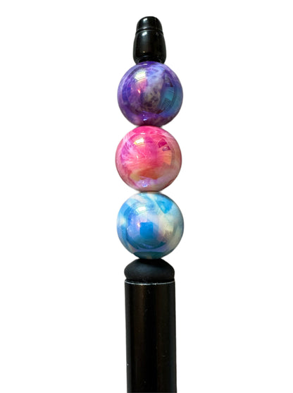 16mm Marble Effect Aurora Borealis AB Finish Acrylic Beads Mix for Beadable Pen, Keychain, Bracelet and more for Your DIY Creations.