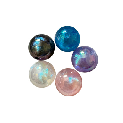 20mm Mermaid or Galaxy Glitter Beads Mix for Beadable Pen Stylus Keychain Bracelet and more for Your DIY Creations