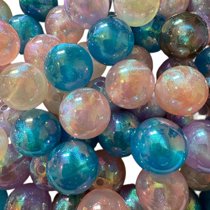 20mm Mermaid or Galaxy Glitter Beads Mix for Beadable Pen Stylus Keychain Bracelet and more for Your DIY Creations