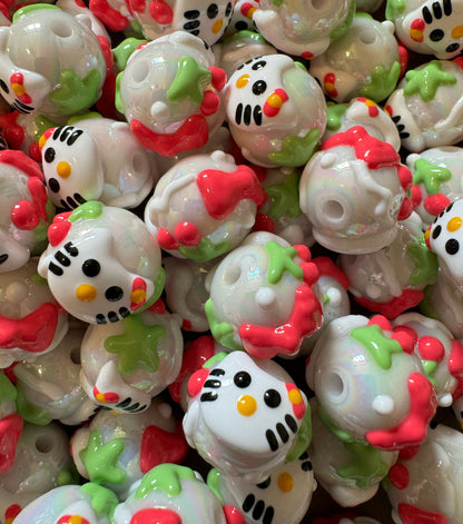 10 Pieces 14mm Hand Painted Hello Kitty Beads for Beadable Pen, Keychain, Bracelet, Bookmarks and more. Perfect for All Your DIY Creations!