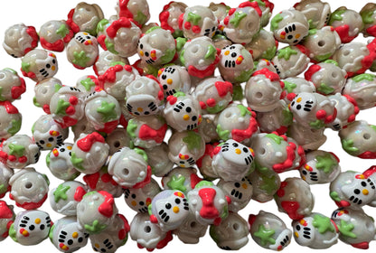 10 Pieces 14mm Hand Painted Hello Kitty Beads for Beadable Pen, Keychain, Bracelet, Bookmarks and more. Perfect for All Your DIY Creations!