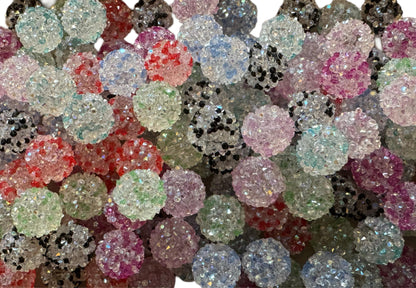 10 pieces 16mm Speckled Sugar Bead Mix for Beadable Pens, Bookmarks, Keychains, Bracelets and More! Perfect for Your DIY Creations!
