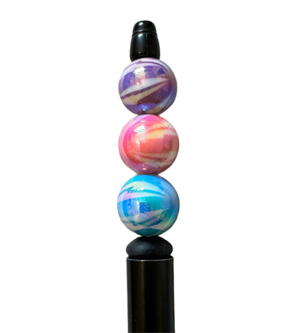 10 Pieces 16mm Acrylic Vertical Stripe Bead Mix for Beadable Pens, Bookmarks, Keychains, Bracelets and More! Perfect for DIY Creations!