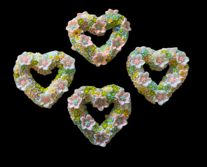 Ultra Premium 48mm Handmade Heart and Flower Frame for Beadable Pens, Bookmarks, Keychains, or Bracelets and More! Perfect for DIY Creations