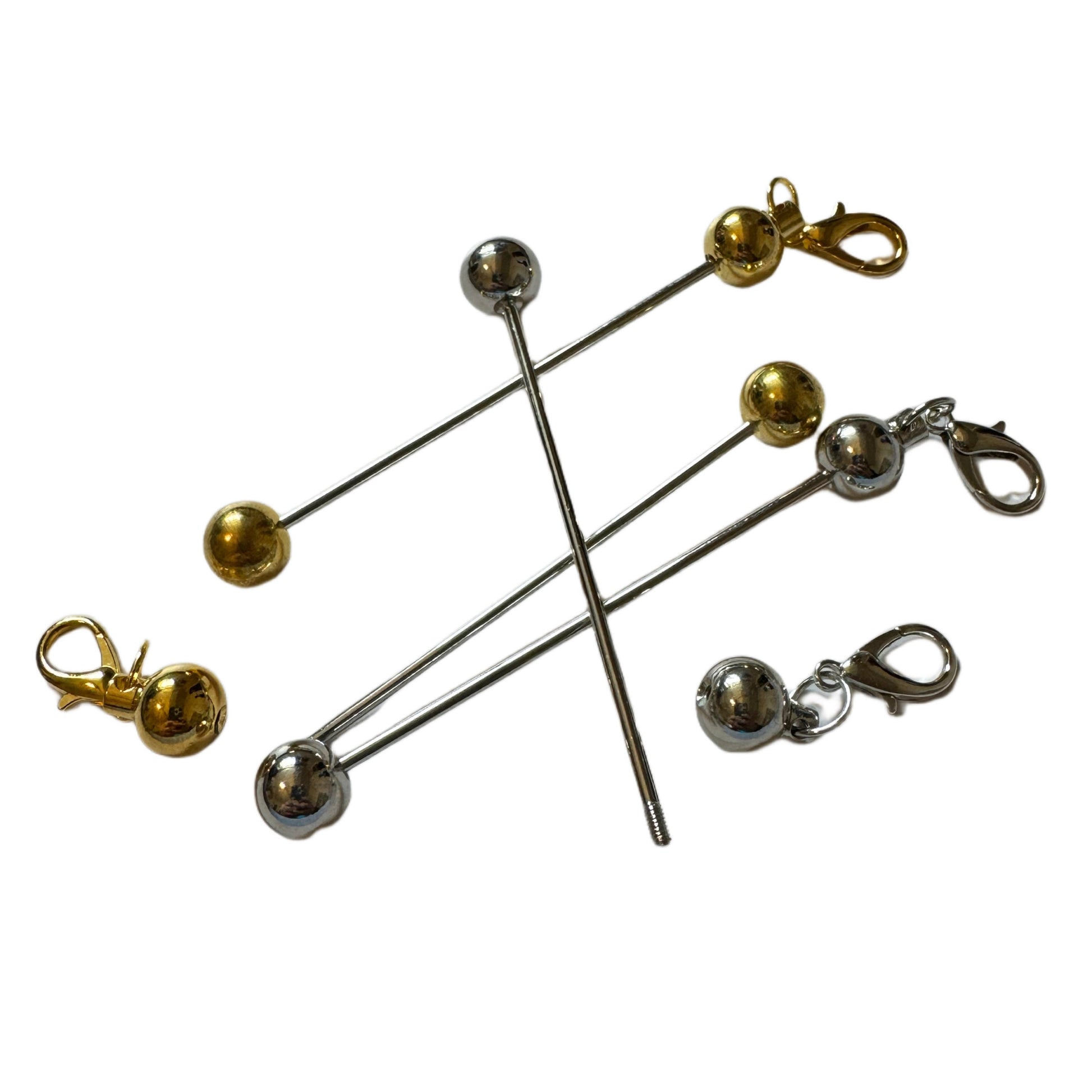 2 Pieces Metal Bead Bar Blank with Beadable Rod and Lobster Clasp for Your DIY Creations! Perfect for Stanley Cup Charms or Travel Mugs!