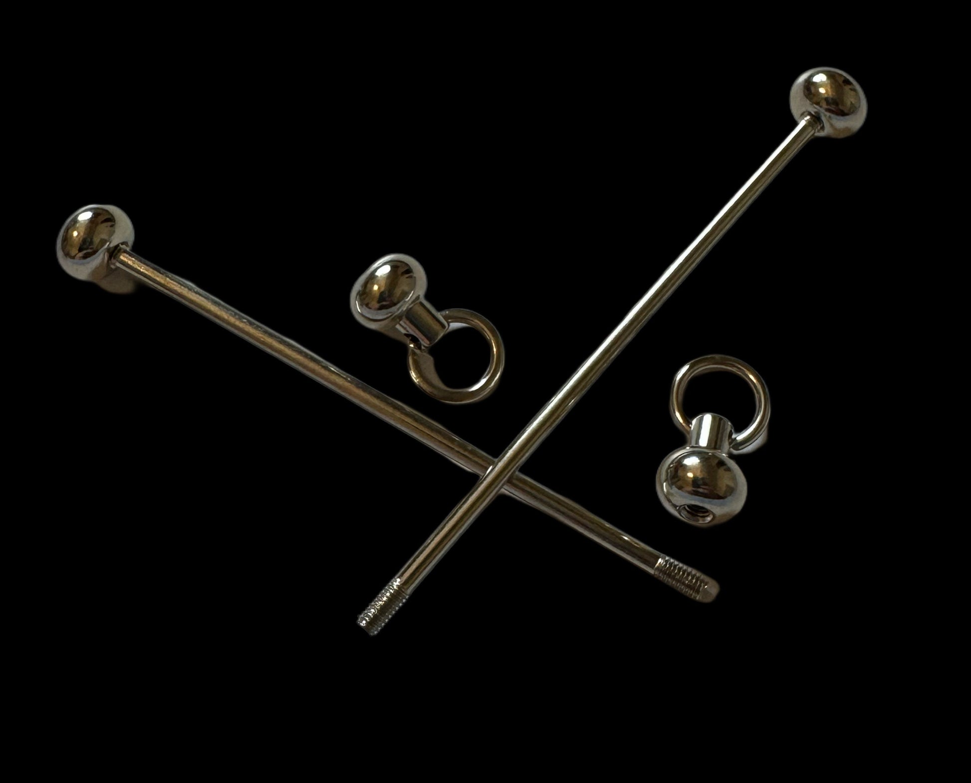 2 Pieces Silver Metal Bead Bar Blank with Beadable Rod for Your DIY Creations! Perfect for Stanley Cup Charms or Travel Mugs!
