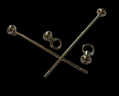 2 Pieces Silver Metal Bead Bar Blank with Beadable Rod for Your DIY Creations! Perfect for Stanley Cup Charms or Travel Mugs!
