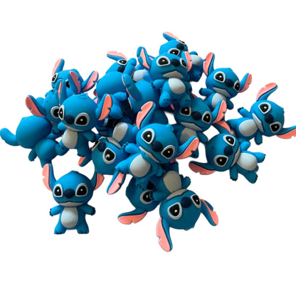 3d Stitch the Little Blue Alien with Big Ears Silicone Focal Bead for Beadable Pens, Stylus, Bookmarks, Keychains and More!