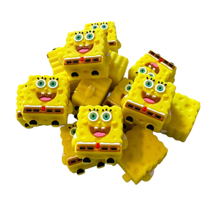 3d SpongeBob SquarePants or Just Sponge Bob Silicone Focal Bead for Beadable Pens, Stylus, Bookmarks, Keychains and More!