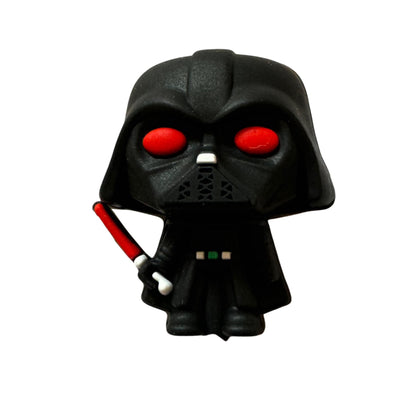 3d Star Wars Darth Vader with Red Lightsaber Silicone Focal Bead for Beadable Pens, Stylus, Bookmarks, Keychains and More!