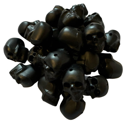 5 Pieces Detailed 3d Skull Silicone Focal Bead for Beadable Pens, Pencils, Keychains & More! Perfect for Halloween or Horror Themed Crafts!