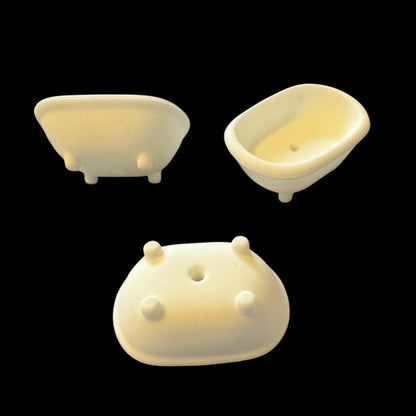 Little Bathtub Silicone Focal for Ducks or Other Characters. Create Your Own Rubber Duckie or Ship in the Bath! Cruising or Jeep Ducks
