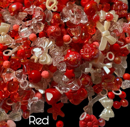 Bulk Bead and Pendant Soup Mix for Bracelets, Earrings, Keychain Bows and More! Great Assortment for Your DIY Projects!
