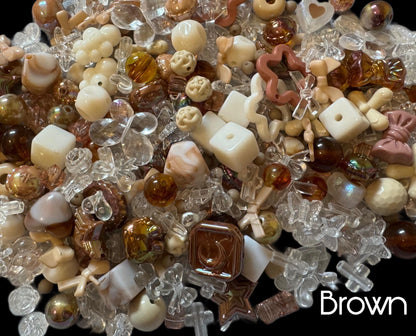 Bulk Bead and Pendant Soup Mix for Bracelets, Earrings, Keychain Bows and More! Great Assortment for Your DIY Projects!