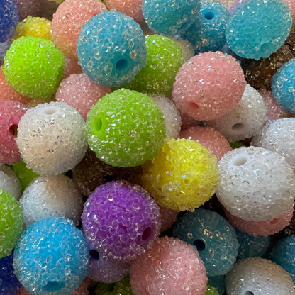 10 pieces 16mm Sugar Bead Mix for Beadable Pen Stylus Keychain Bracelet and more for Your DIY Creations