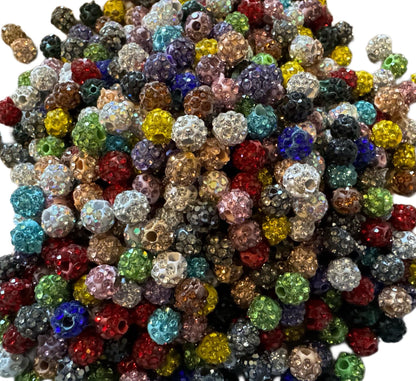 Gorgeous 6mm Pave Rhinestone and Clay Beads or Spacers for Beadable Pen, Stylus, Keychains, Bracelets, Earrings and More!