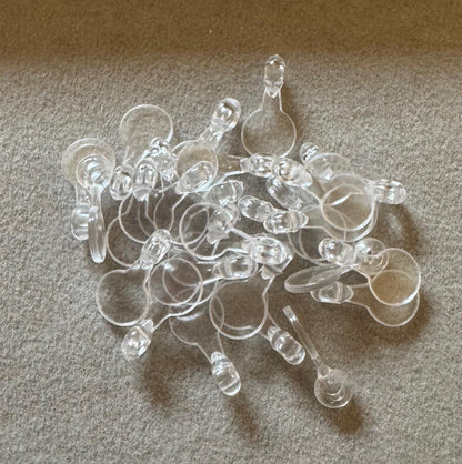 25 Pieces Transparent Acrylic Flat Round Glue on Pendant Bail for Planar Acrylics, Charms, and More! Perfect for Your DIY Creations