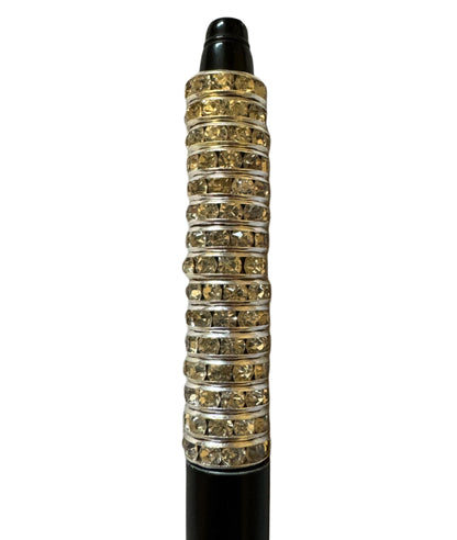 12mm Smooth Edge Metal and Clear Rhinestone Spacers for Beadable Pen, Stylus, Keychain, Bracelet and more. Perfect for Your DIY Creations!
