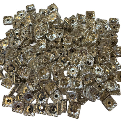 10 Pieces 10mm Smooth Edge Square Rhinestone Spacers for Beadable Pen, Keychain, Bracelet and more. Perfect for Your DIY Creations!