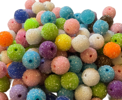 10 pieces 16mm Sugar Bead Mix for Beadable Pen Stylus Keychain Bracelet and more for Your DIY Creations