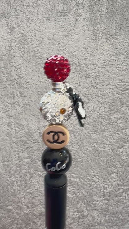 CC Metal Bow Pendant Designer Inspired with Camilla Flower for Beadable Pens, Keychains, Bracelets, Earrings and More!